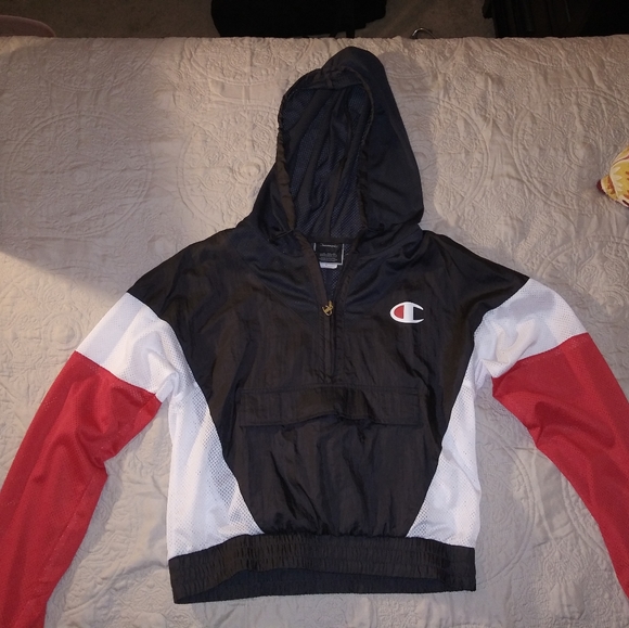 champion nylon warm up jacket